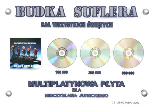 Multiplatynowa płyta zespołu Budka Suflera przekazana na licytację.