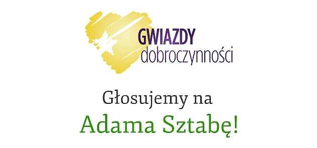 Adam Sztaba nominowany do Gwiazd Dobroczynności